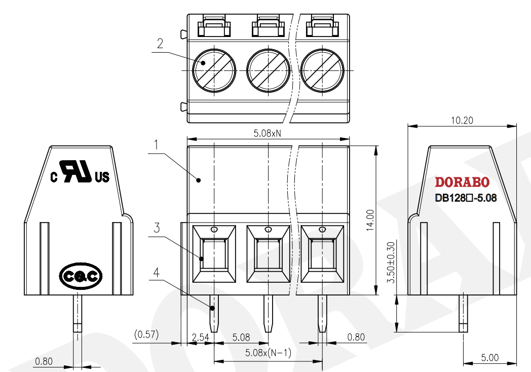 DB128V-5.08-9P-GN-S