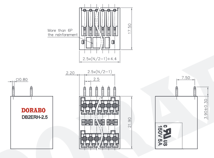 DB2ERH-2.5-2*12P-GN